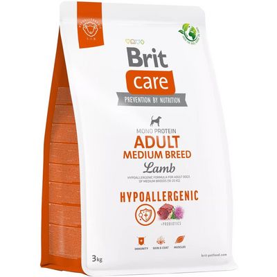 Brit Care Dog Hypoallergenic Adult Medium Breed, 3kg granule pro psy