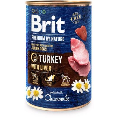 Brit Premium by Nature Turkey with Liver 400g konzerva pro psy