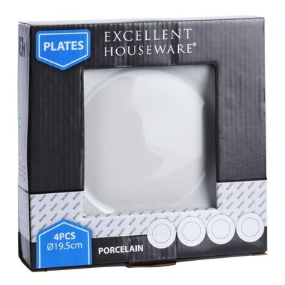 Excellent Houseware Jídelní sada talířů dezertní BASIC, 4 ks