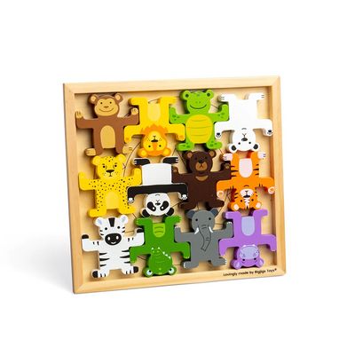 Bigjigs Toys Motorická balanční hra Divoká zvířata