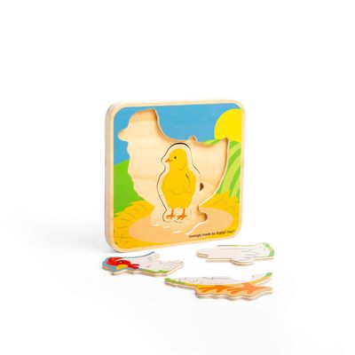 Bigjigs Toys Puzzle Životní cyklus slepice