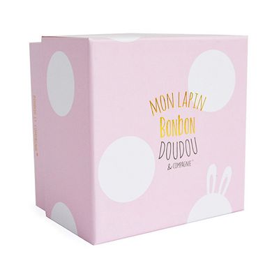 Doudou Dárková sada - Plyšový králíček pink 20 cm