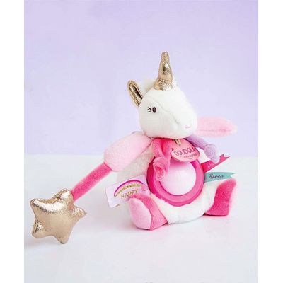 Doudou Plyšový jednorožec s nočním světlem 22 cm