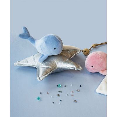 Doudou Dárková sada - Plyšová modrá velryba 15 cm