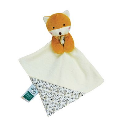Doudou Dárková sada - Liška s dečkou z  BIO bavlny 20 cm