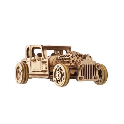Ugears 3D dřevěné mechanické puzzle The Hot Rod Furious