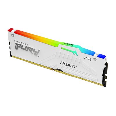 Paměť Kingston FURY Beast DDR5 RGB 64GB 5600MHz, XMP, bílá (Kit 2x 32GB)