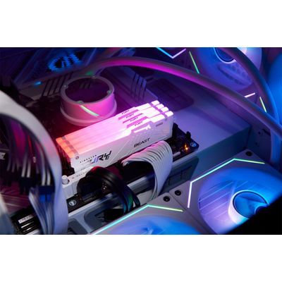 Paměť Kingston FURY Beast DDR5 RGB 64GB 5600MHz, XMP, bílá (Kit 2x 32GB)