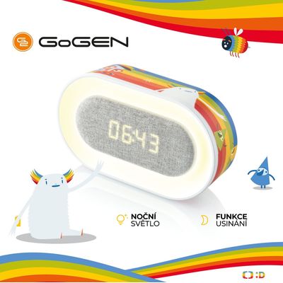 GoGEN Budík DÉČKO SVĚTLO
