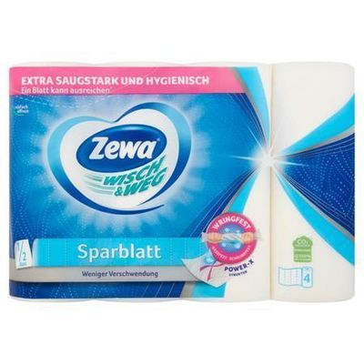 ZEWA Kuchyňské utěrky Wisch&Weg extra lang, 2vrstvé, 4 role
