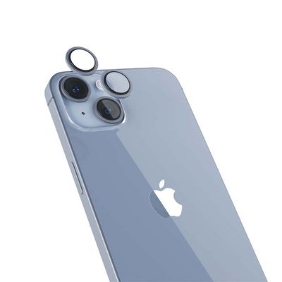 Epico Hliníkové ochranné sklo na čočky fotoaparátu pro iPhone 14 / 14 Plus (6,1) - modrá