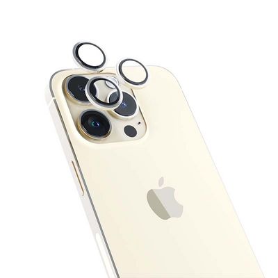 Epico Hliníkové ochranné sklo na čočky fotoaparátu pro iPhone 14 Pro / 14 Pro Max (6,1) - zlatá