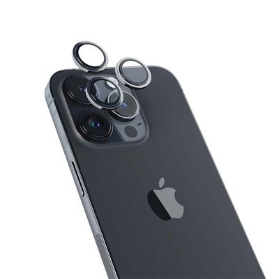 Epico Hliníkové ochranné sklo na čočky fotoaparátu pro iPhone 14 Pro / 14 Pro Max (6,1) - vesmírně černá