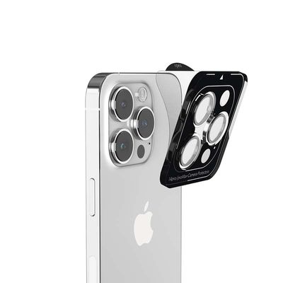 Epico Hliníkové ochranné sklo na čočky fotoaparátu pro iPhone 14 Pro / 14 Pro Max (6,1) - stříbrná