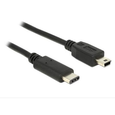 Delock Kabel USB Type-C 2.0 samec > USB 2.0 typ Mini-B samec 0,5 m černý