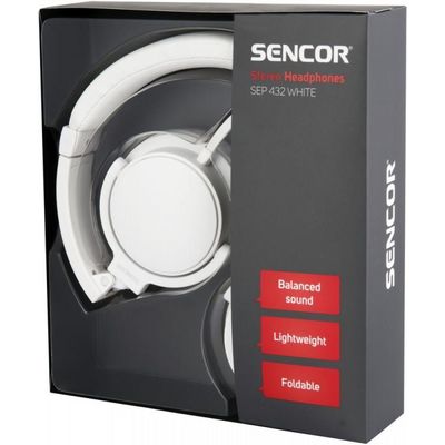 Sencor SEP 432 WHITE Sluchátka uzavřená, bílá