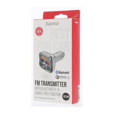 Hama Bluetooth FM transmitter pro autorádio, 2x USB, mSD