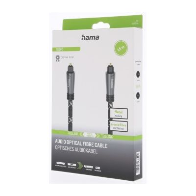 Hama optický audio kabel ODT Toslink 1,5 m, Prime Line