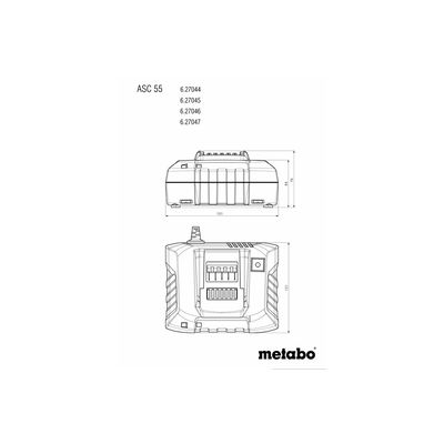 Metabo ASC 55, 12–36 V, „AIR COOLED“ Nabíječka