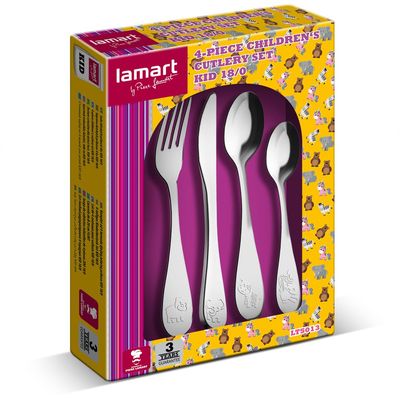 Lamart LT5013 4dílná sada dětského příboru KID