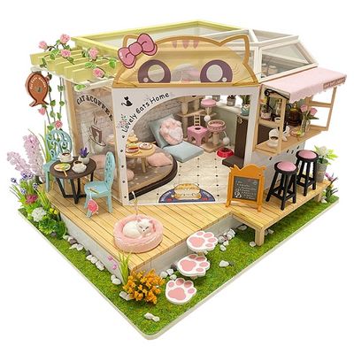 2Kids Toys miniatura domečku Kočičí kavárna se zahrádkou