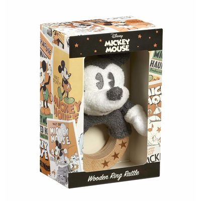 Rainbow Dřevěné/plyšové chrastítko Mickey Mouse