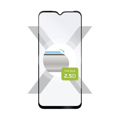 Ochranné tvrzené sklo FIXED Full-Cover pro Samsung Galaxy A14/A14 5G, lepení přes celý displej, černé