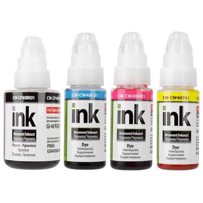 ColorWay alternativní inkoustová náplň pro CANON / GI-40/ GI-46/ GM2040/ G5040/ G604/ 1x135ml 3x70ml Multipack