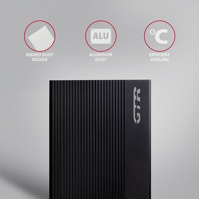 AXAGON EE35-GTR, USB-C 5Gbps - SATA 6G 3.5 RIBBED box, černý