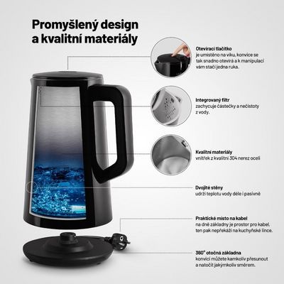 Lauben Electric Kettle 1800BC - rychlovarná konvice