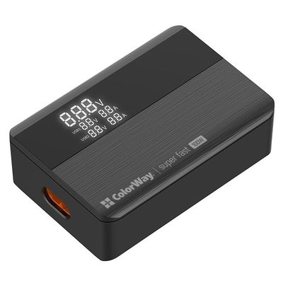 ColorWay CW-CHS041PD-BK USB nabíječka, 2x USB-A, 2x USB-C, 100W