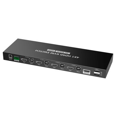 PremiumCord 4K@60Hz HDMI2.0 KVM switch 4:1 s dálkovým ovladačem
