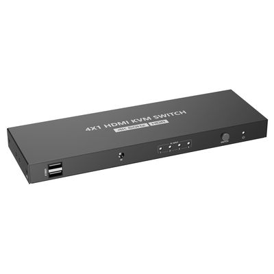 PremiumCord 4K@60Hz HDMI2.0 KVM switch 4:1 s dálkovým ovladačem