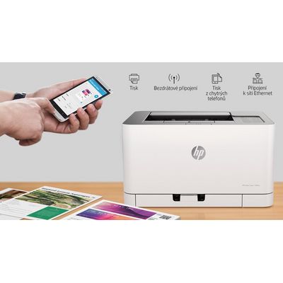 HP Color Laser 150nw tiskárna, A4, barevný tisk, Wi-Fi, (4ZB95A)