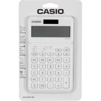Casio JW 200 SC WE Stolní kalkulačka, bílá