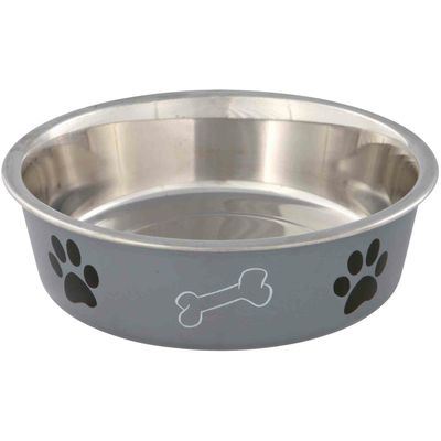 Trixie Miska nerez tlapka + kost Mix barev 1,4l 21cm