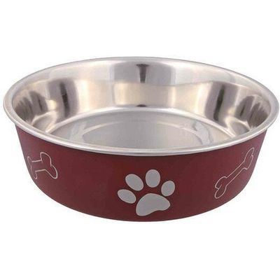 Trixie Miska nerez tlapka + kost Mix barev 1,4l 21cm