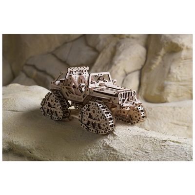 Ugears 3D dřevěné mechanické puzzle Pásové terénní vozidlo