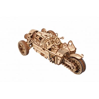 Ugears 3D dřevěné mechanické puzzle Tříkolka UGR-S