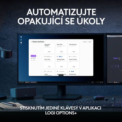 Logitech MX Keys S, CZ, bezdrátová klávesnice, černá/grafitová