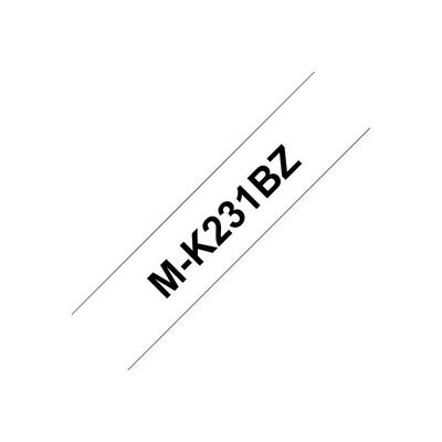 Brother MK231BZ páska nálepek, role (1,2 cm x 8 m), černá na bílé