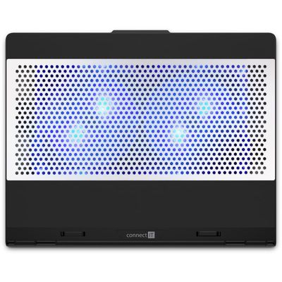 CONNECT IT FrostBlast chladicí podložka pod notebook s modrým podsvícením