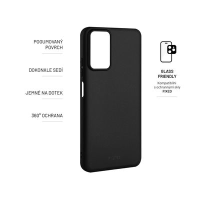 Zadní pogumovaný kryt FIXED Story pro Xiaomi Redmi Note 12S, černý