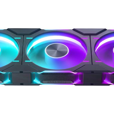 PHANTEKS D30 PWM s reverzním prouděním vzduchu D-RGB 120mm ventilátor, 3ks, černý