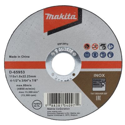 Makita D-65953 řezný kotouč 115x1.2x22.23 nerez
