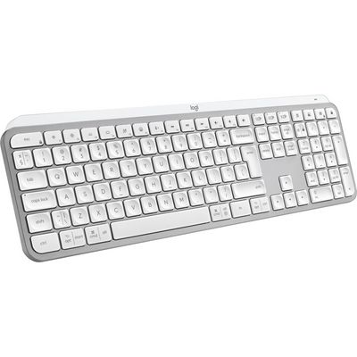 Logitech klávesnice Wireless MX Keys S, US, INTL, bezdrátová, Pale Grey, Bolt