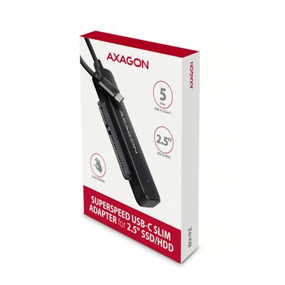 AXAGON ADSA-FP2C USB-C 5Gbps - SATA 6G 2.5 SSD/HDD SLIM adaptér