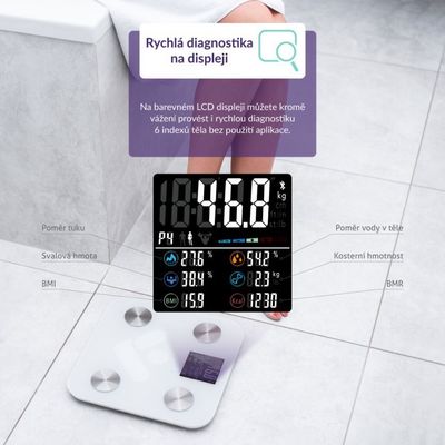 TrueLife FitScale W6 BT, bílá