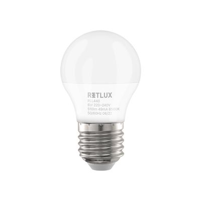 Retlux RLL 440 G45 E27 LED žárovka Mini Globe 6W