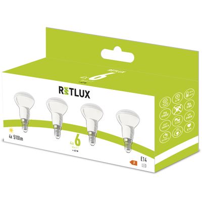 Retlux REL 39 R50 E14 LED žárovka 4x6W